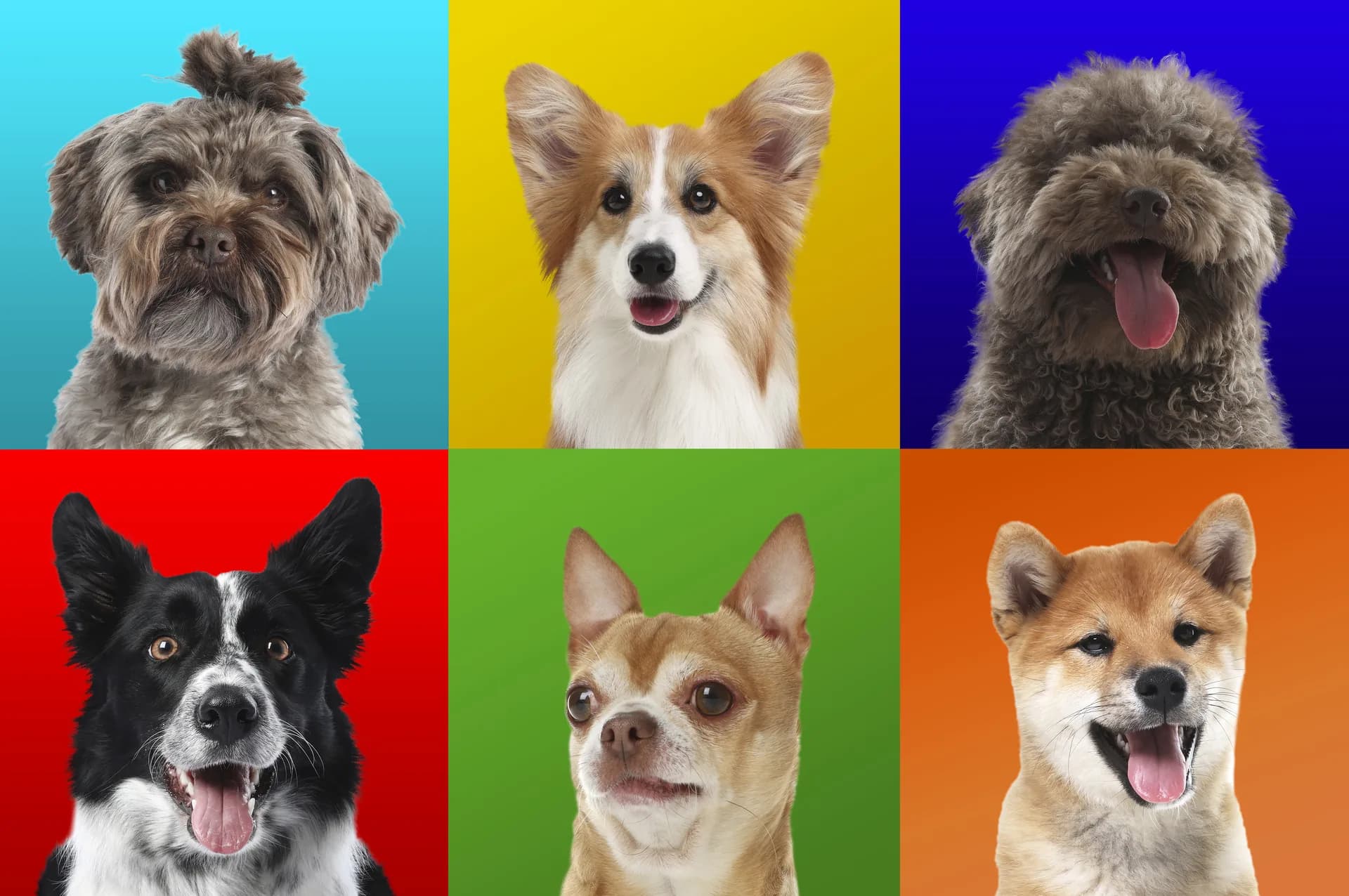 A group of different dog breeds that all have their own grooming needs